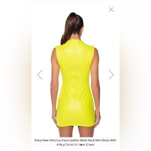 Akira brand new small faux leather dress-lime